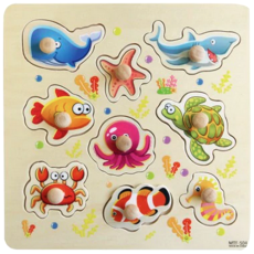 Peg Puzzle - Sea Life